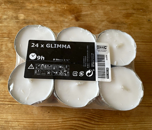 Ikea glimma unscented white - glimma,