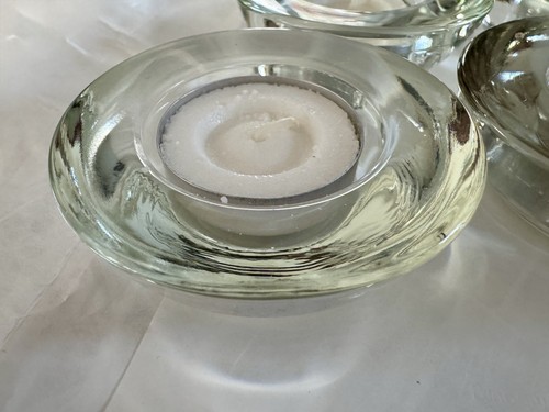 Glass tealights and 64 - 10,