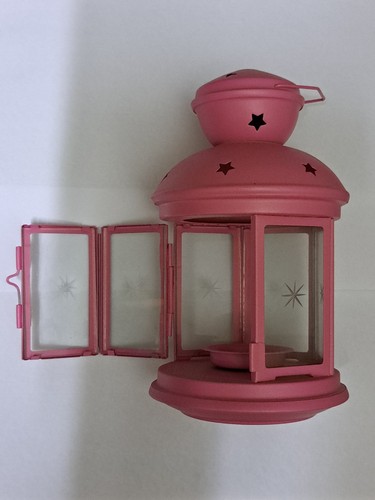 Ikea pink metal lantern - ikea,
